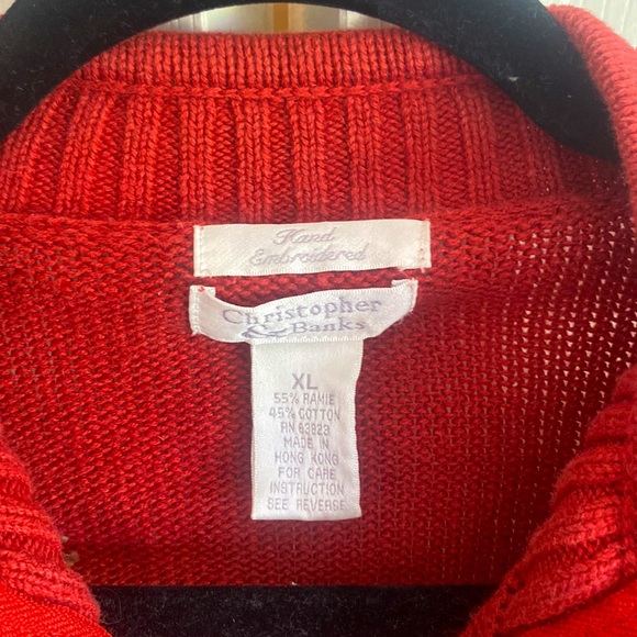 Hand Embroidered Zip Up Cardigan - Picture 4 of 6